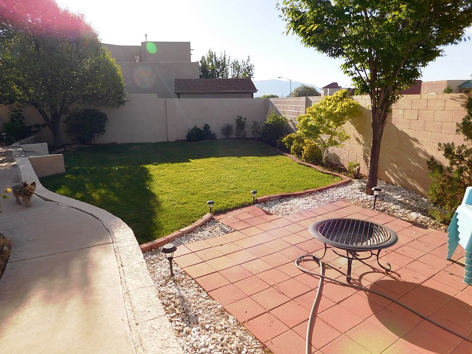 Side yard and fire pit area