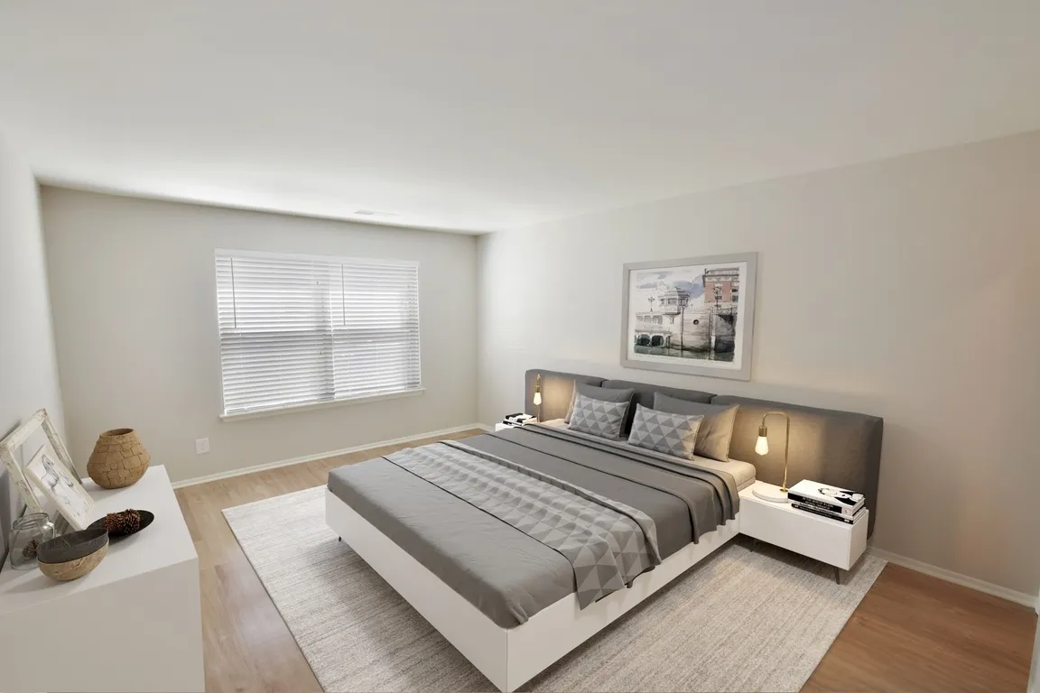 Large bedrooms with walk-in closets in most homes