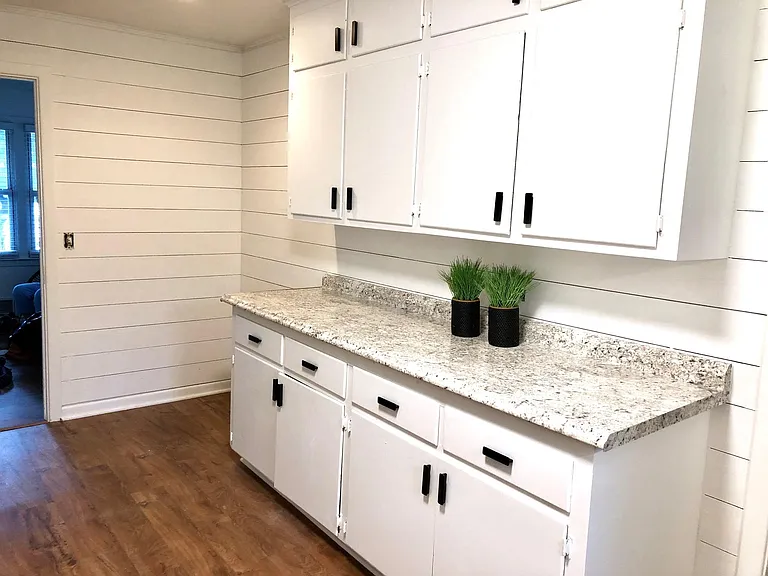 Lots of kitchen storage space.