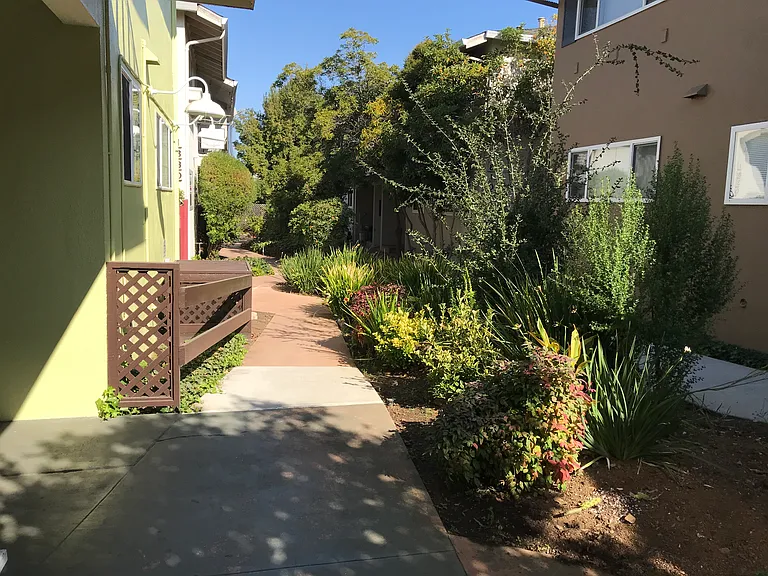 Ground-level 1-Bedroom, 1-bath apartment in the Gemello Park neighborhood of Mountain View.