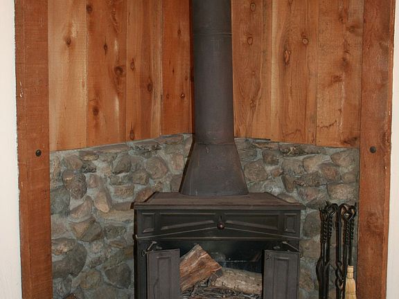 Wood burning fireplace