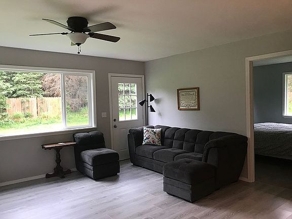 Living area. Back door.