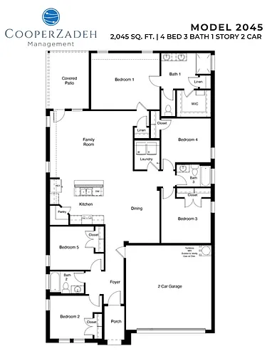 Floor plan 5 Bed 3 Bath