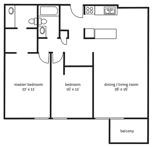 Floor plan The Penn- Renovated