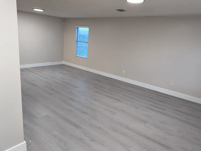 View from foyer: Living Room and Dining Area