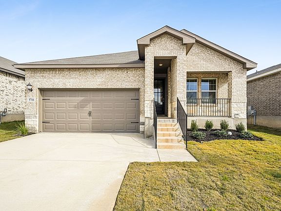 Front exterior of the Allen floorplan at a Meritage Homes community.
