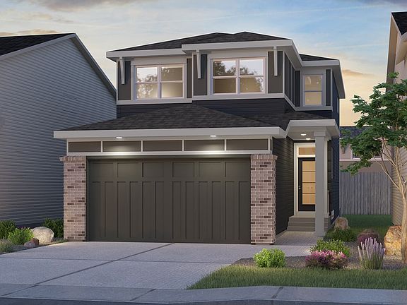 Exterior view of the Logan model by Brookfield Residential in Calgary.