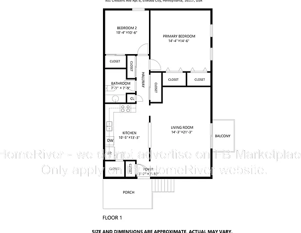 2 bed, 1.0 bath, $825 — Photo 4