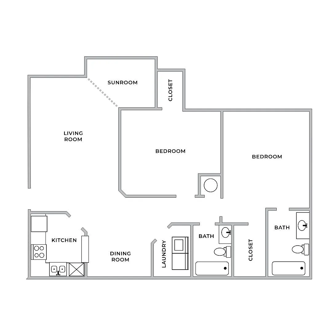 Floor plan 2 Bedrooms