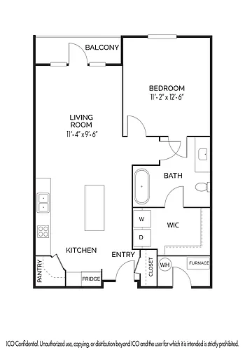 Floor plan La Sal 1x1