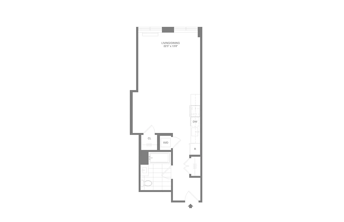 Floor plan S8.3 | Studio | 1 Bath