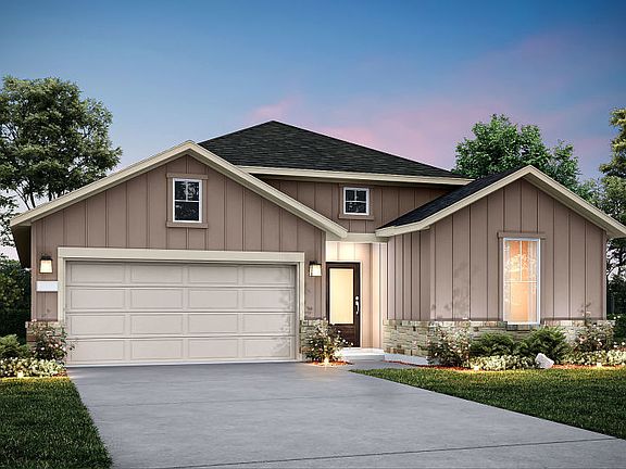 The Orchard, a one-story home with 2-car garage, shown with Home Exterior 41