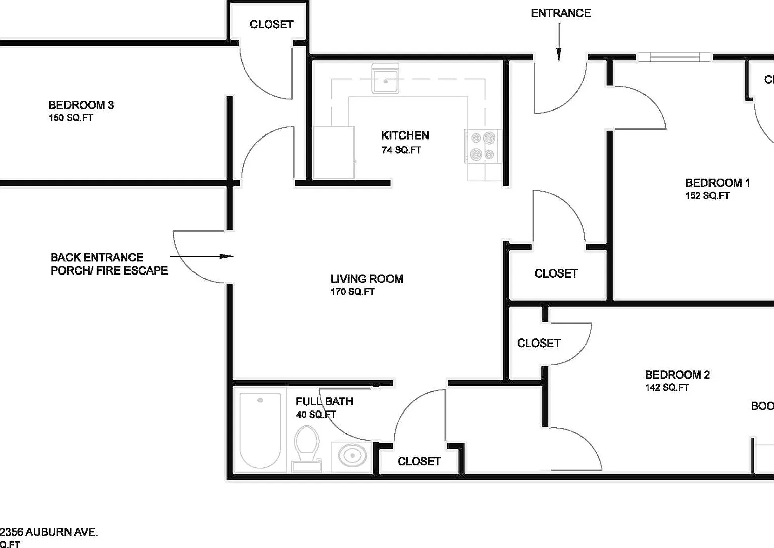 2 bed, 880 sqft, $1,300 — Photo 2