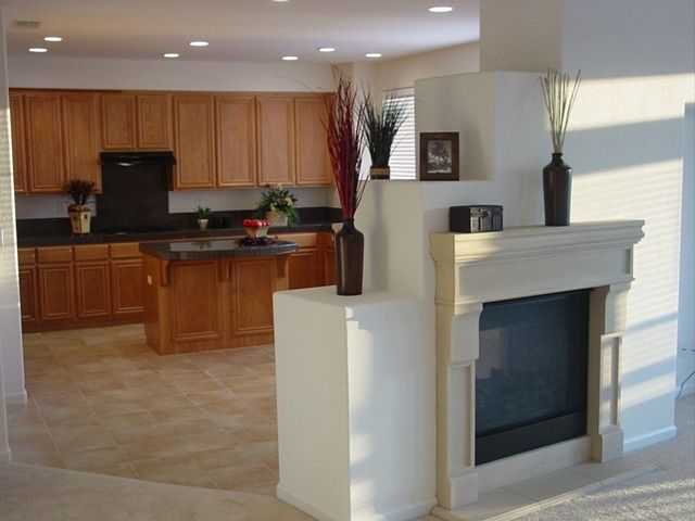 2-way fireplace kitchen
