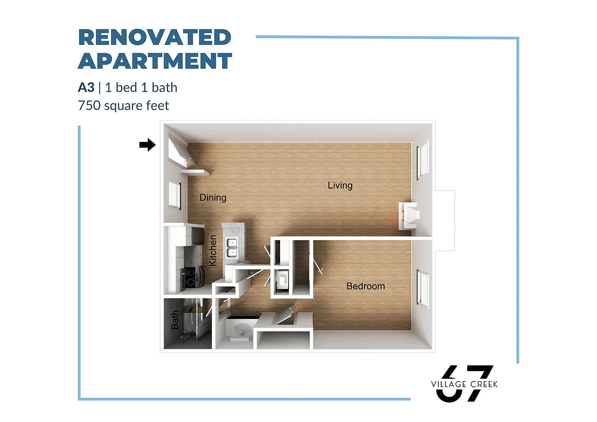 Floor plan A3 Renovated
