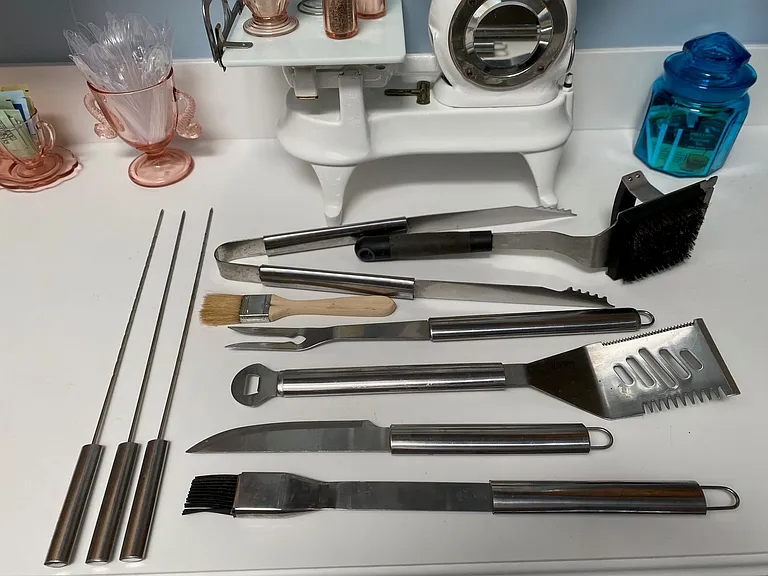 BBQ Grill Utensils located inside Kitchen Pantry Closet