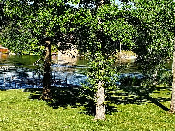 Over 100 ft of water frontage