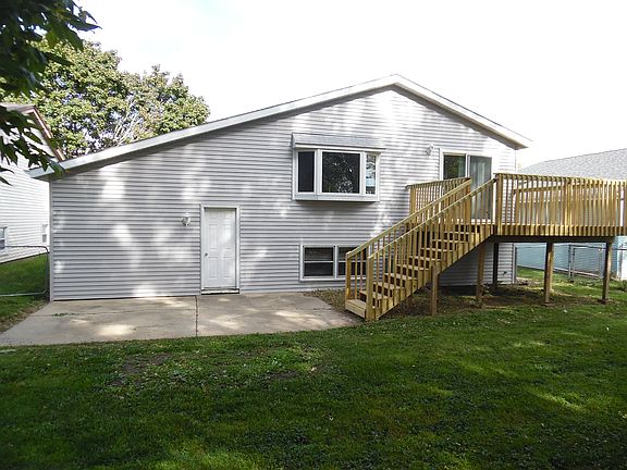 Large concrete patio