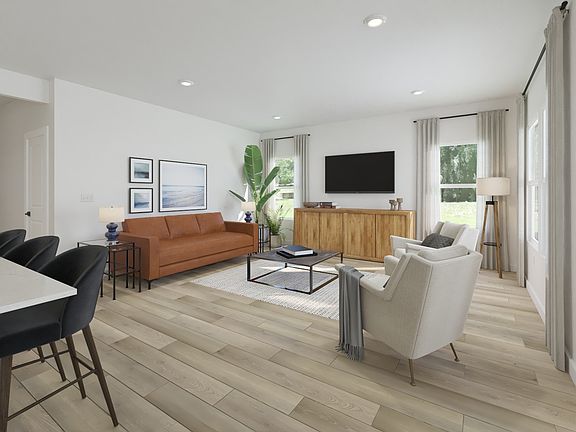 Spend family movie nights in the spacious great room.