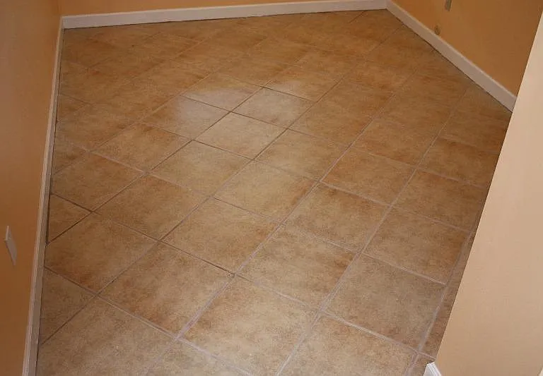 Tile throughout the house.