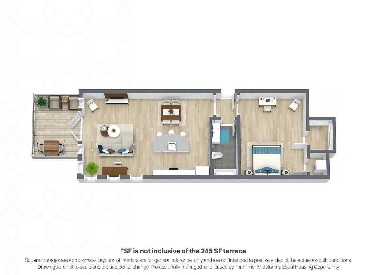 Floor plan Bainbridge | +245 sqft Terrace