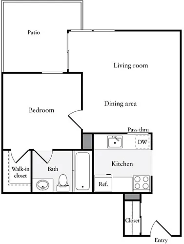 Floor plan 1 Bedroom I