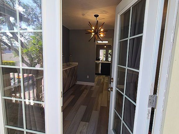 French doors into dining 