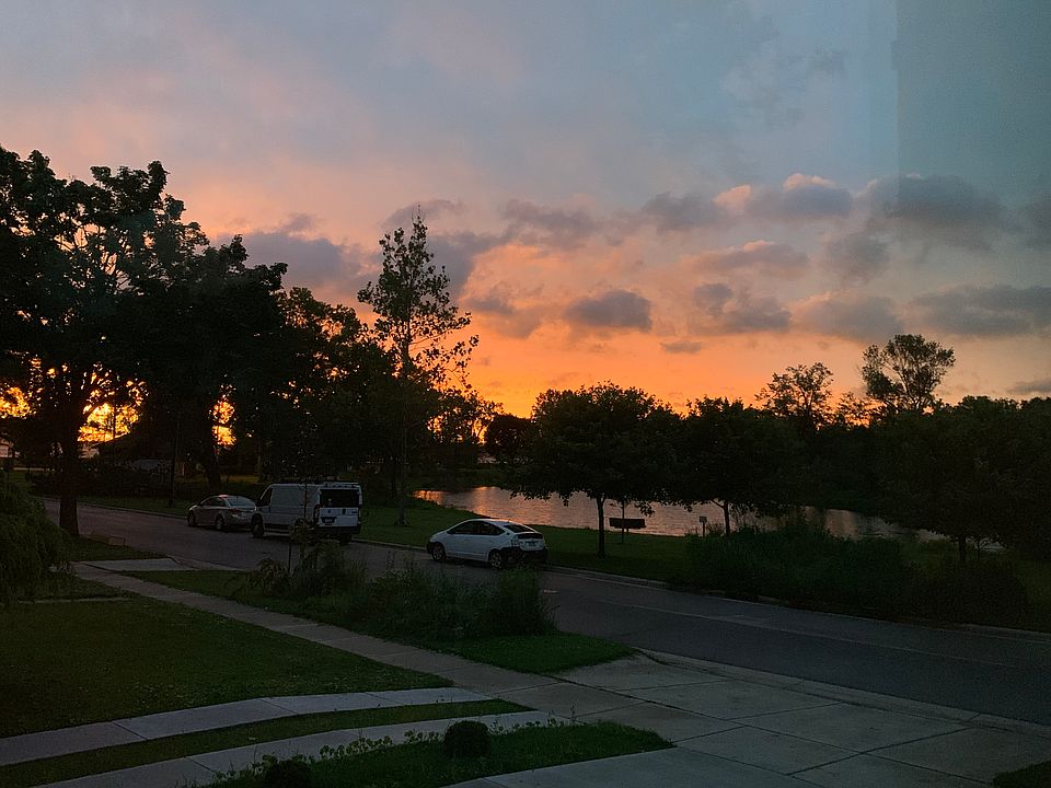  View from sunroom of sunset