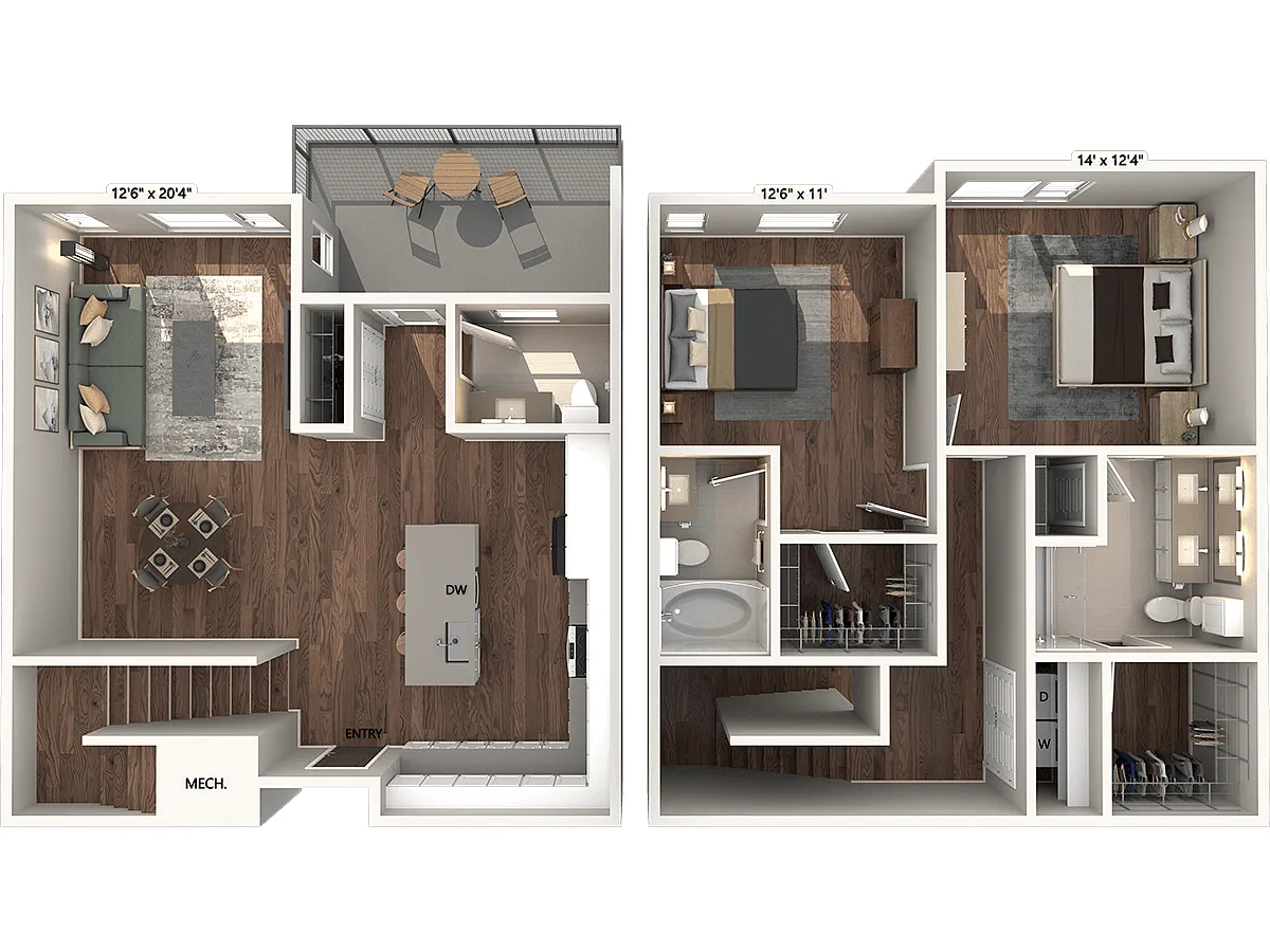 Floor plan TH1 - Finish Package 2