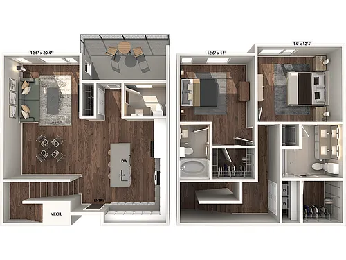 Floor plan TH1 - Finish Package 2