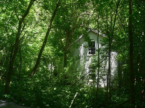 Old home/homesite at bottom of property close to the road 