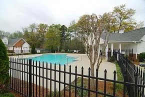 The pool area