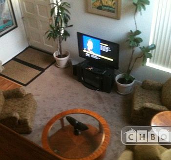 Living room from top of stairs