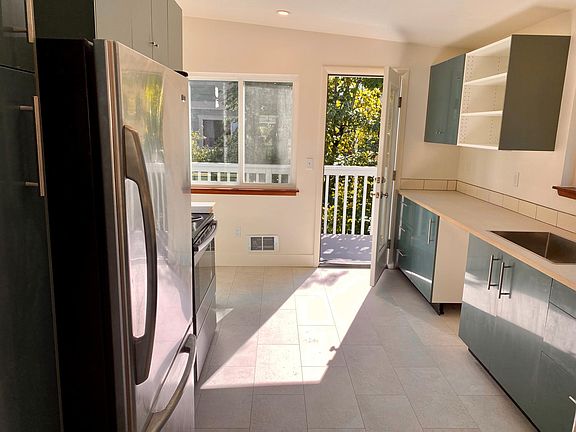 Newly remodeled kitchen with walkout deck