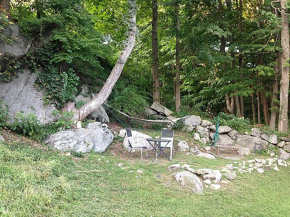 private back yard, patio