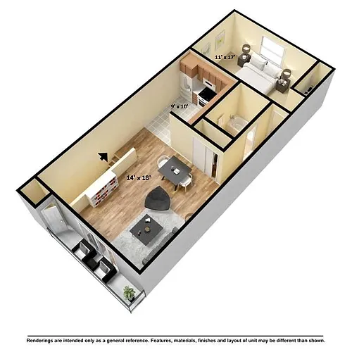 Floor plan 1BRGE