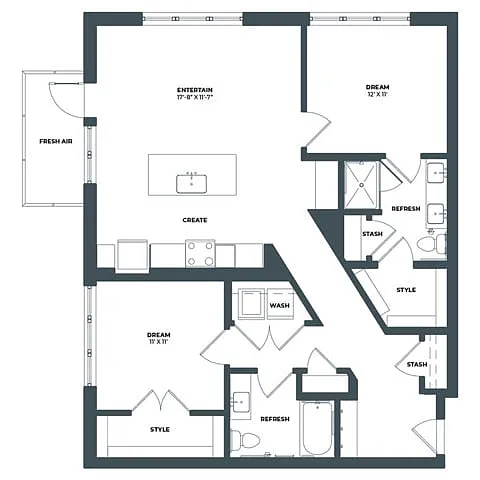 Floor plan 2B