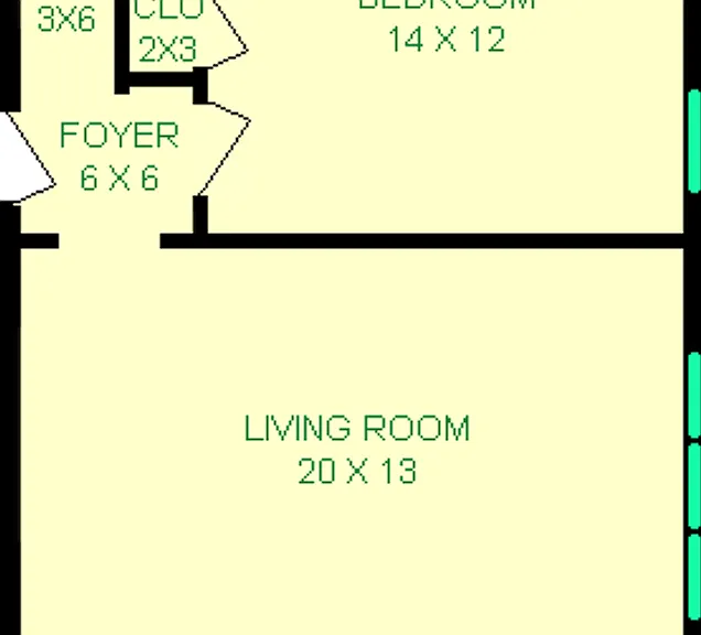 Smithfield One Bedroom Floorplan Smithfield One Bedroom Floorplan