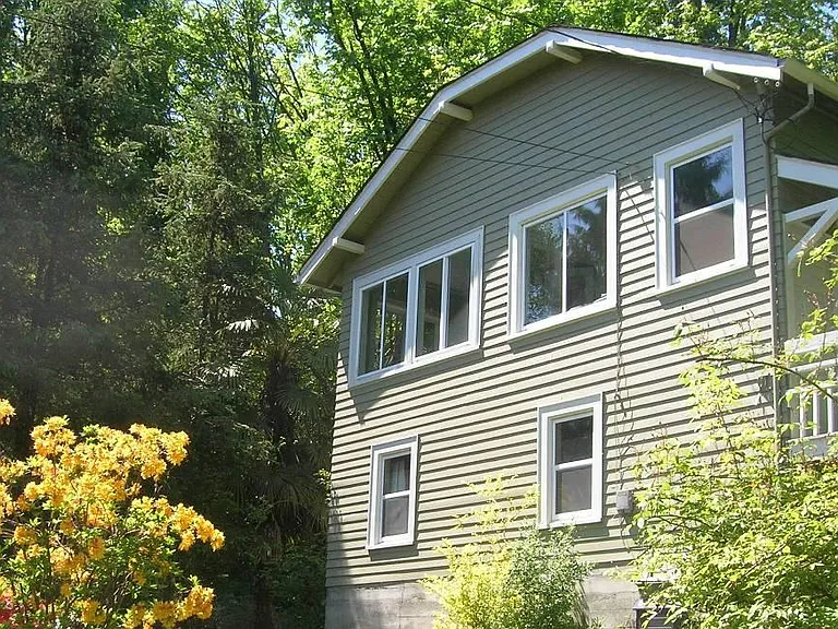 Eastern view of the house in the Spring