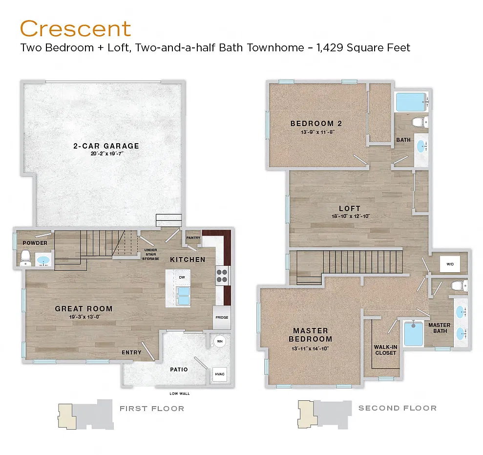 Floor plan Park - Crescent 2/2.5
