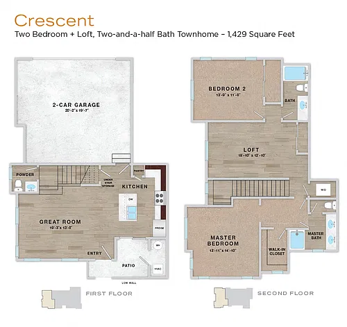 Floor plan Park - Crescent 2/2.5