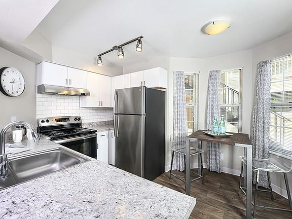Enjoy a meal in the eat-in kitchen