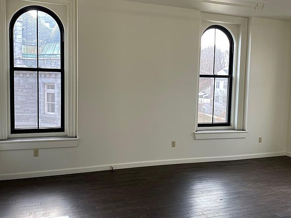 Living room with view of river.