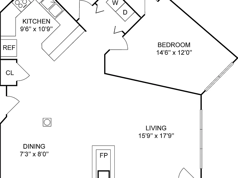 2x2f | 2-Bedroom Floorplan 2x2f | 2-Bedroom Floorplan