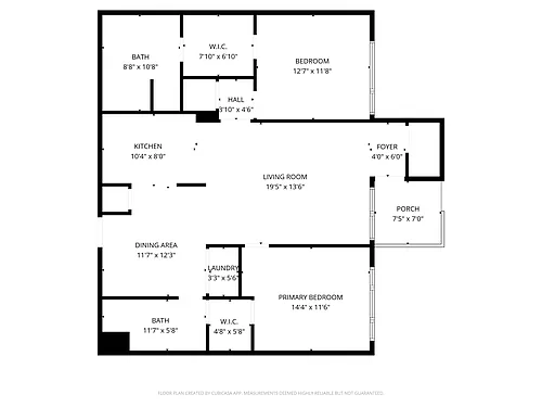 Floor plan 2 Bedroom 2 bath