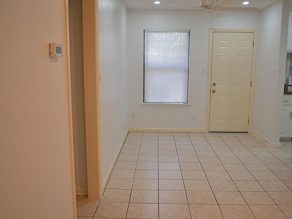 Dining area and back door.