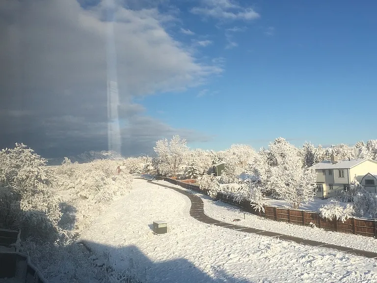 Winter view from main bedroom