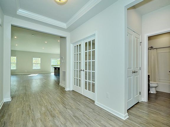 Entry to home office , kitchen and family room