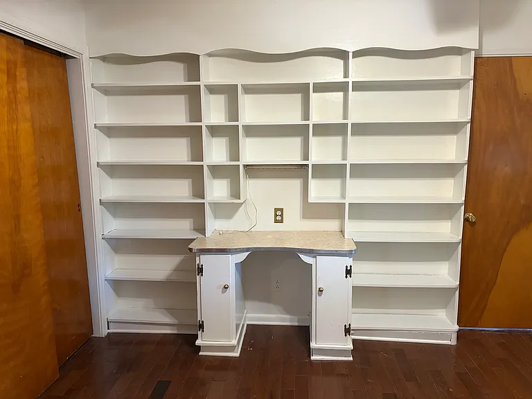 bedroom built in desk