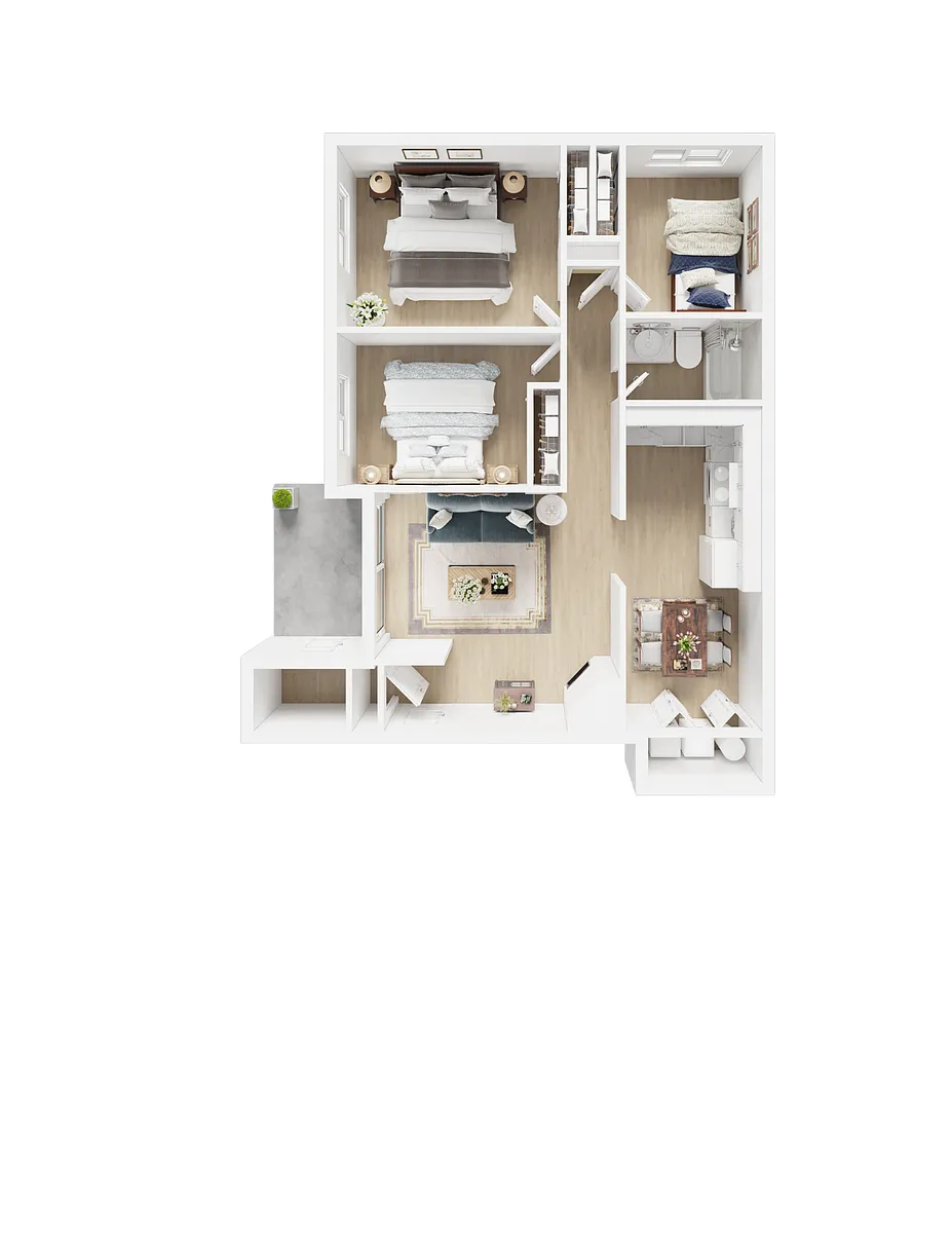 Floor plan Three Bedroom